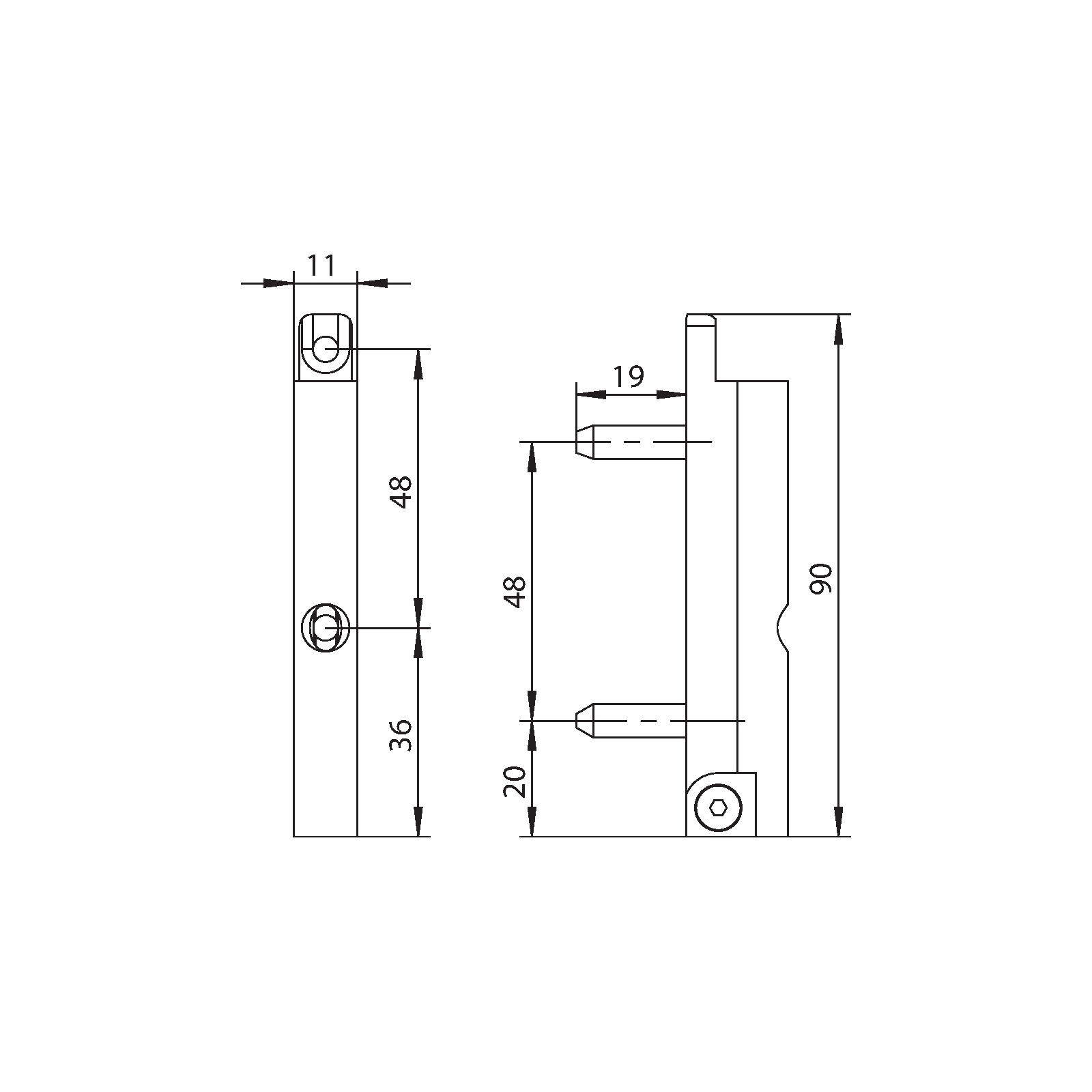 Winkhaus Flügellager FK-F 19-6/21 SL