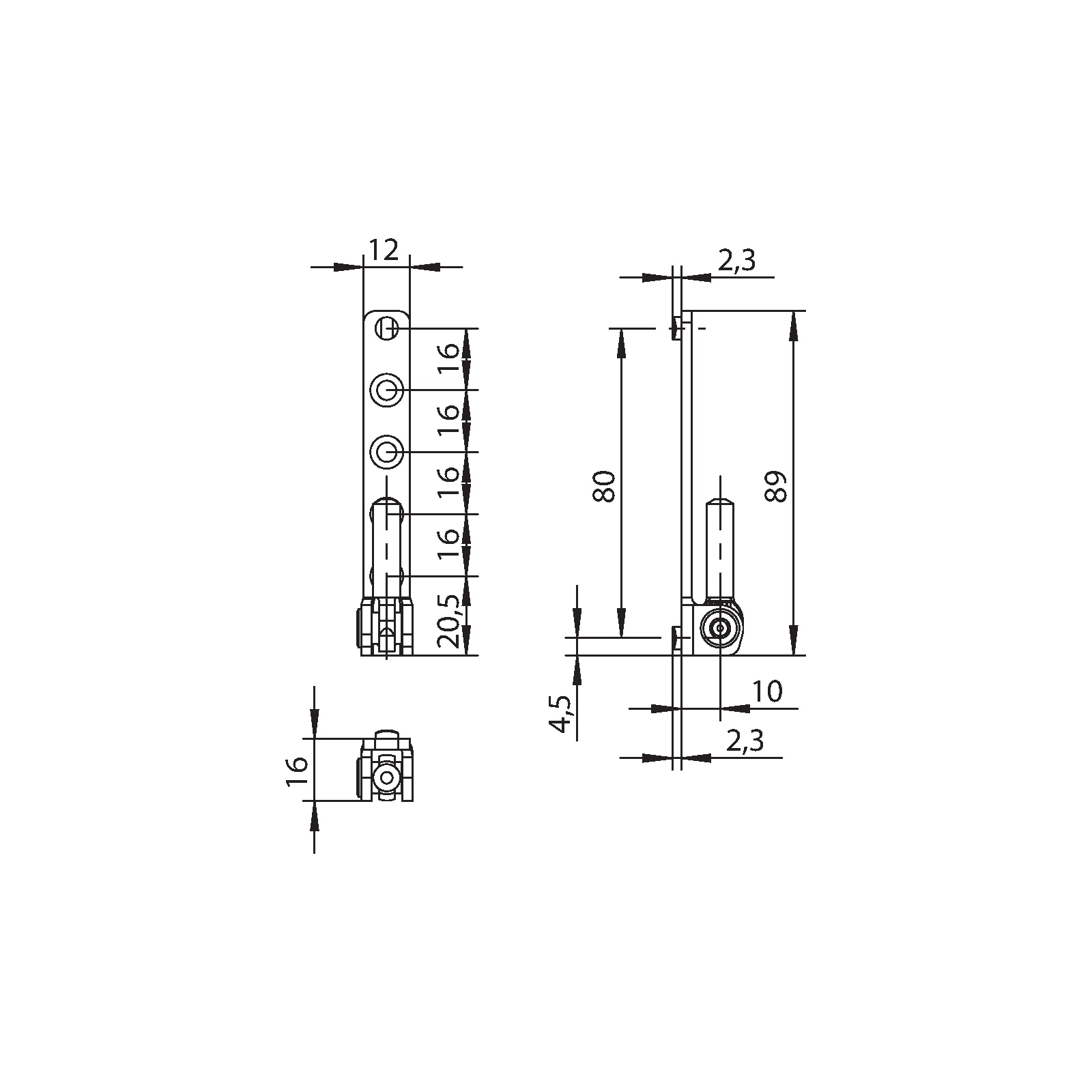 Winkhaus Ecklager ESV-6-3-3 SL/F9