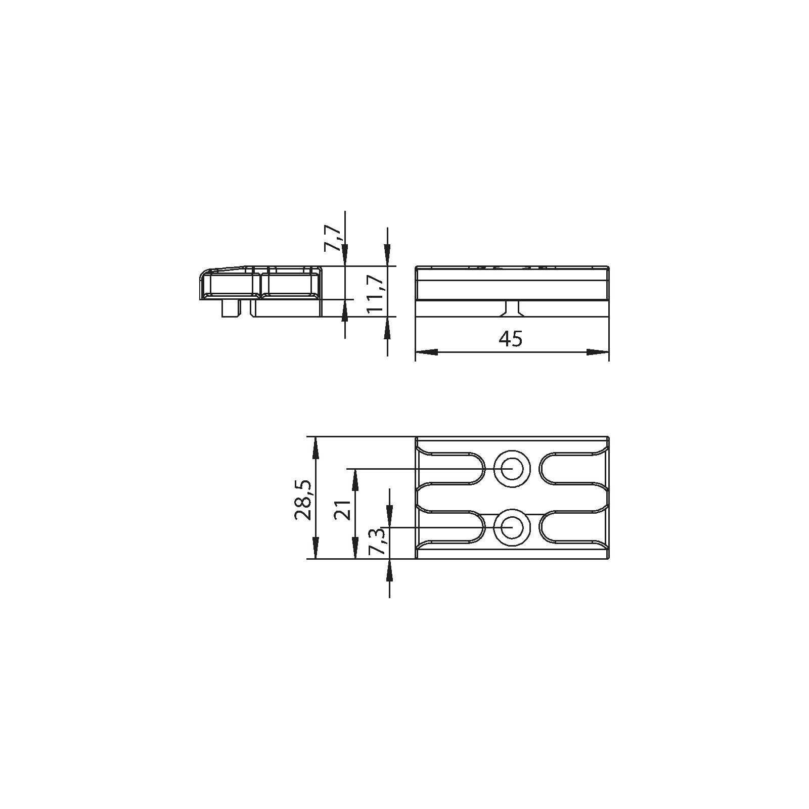 Winkhaus Schließblech GVM UK 60 N SL